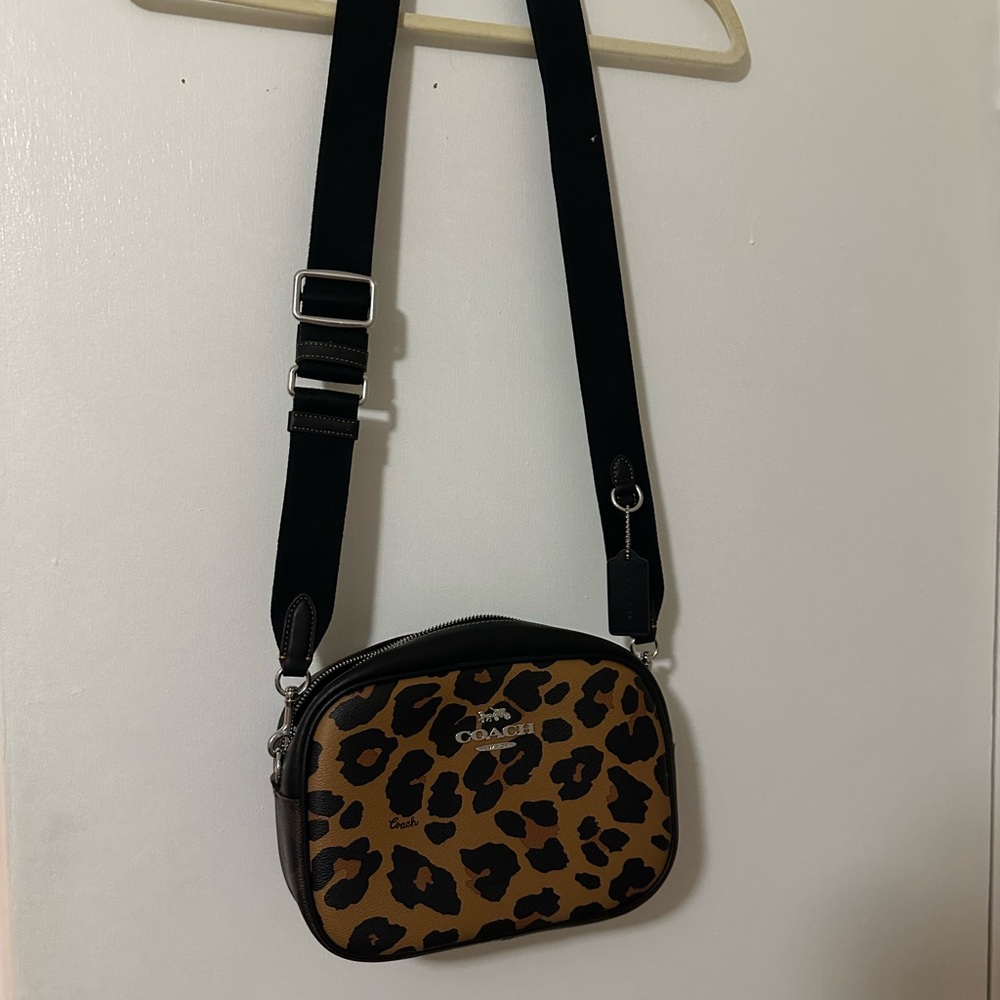 Coach Brown and Black Leopard Print Bag